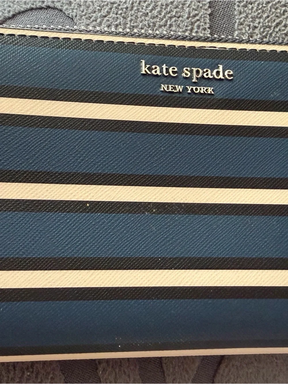 kate spade Navy and Cream Striped wallet